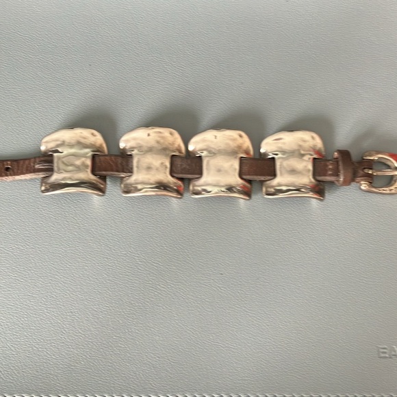 Uno de 50 metal & leather bracelet.  Like new. - Picture 4 of 7
